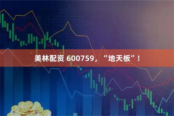 美林配资 600759，“地天板”！